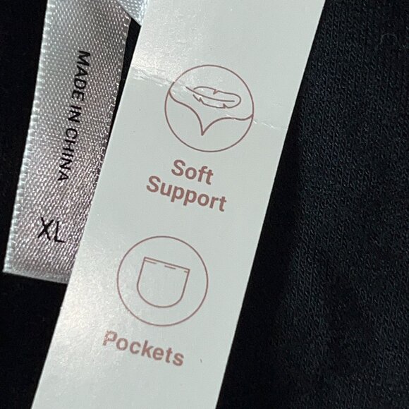 SOMA FRENCH TERRY WIDE LEG JUMPSUIT - NEW WITH TAGS - BLACK - XL / EXTRA LARGE - Picture 13 of 14